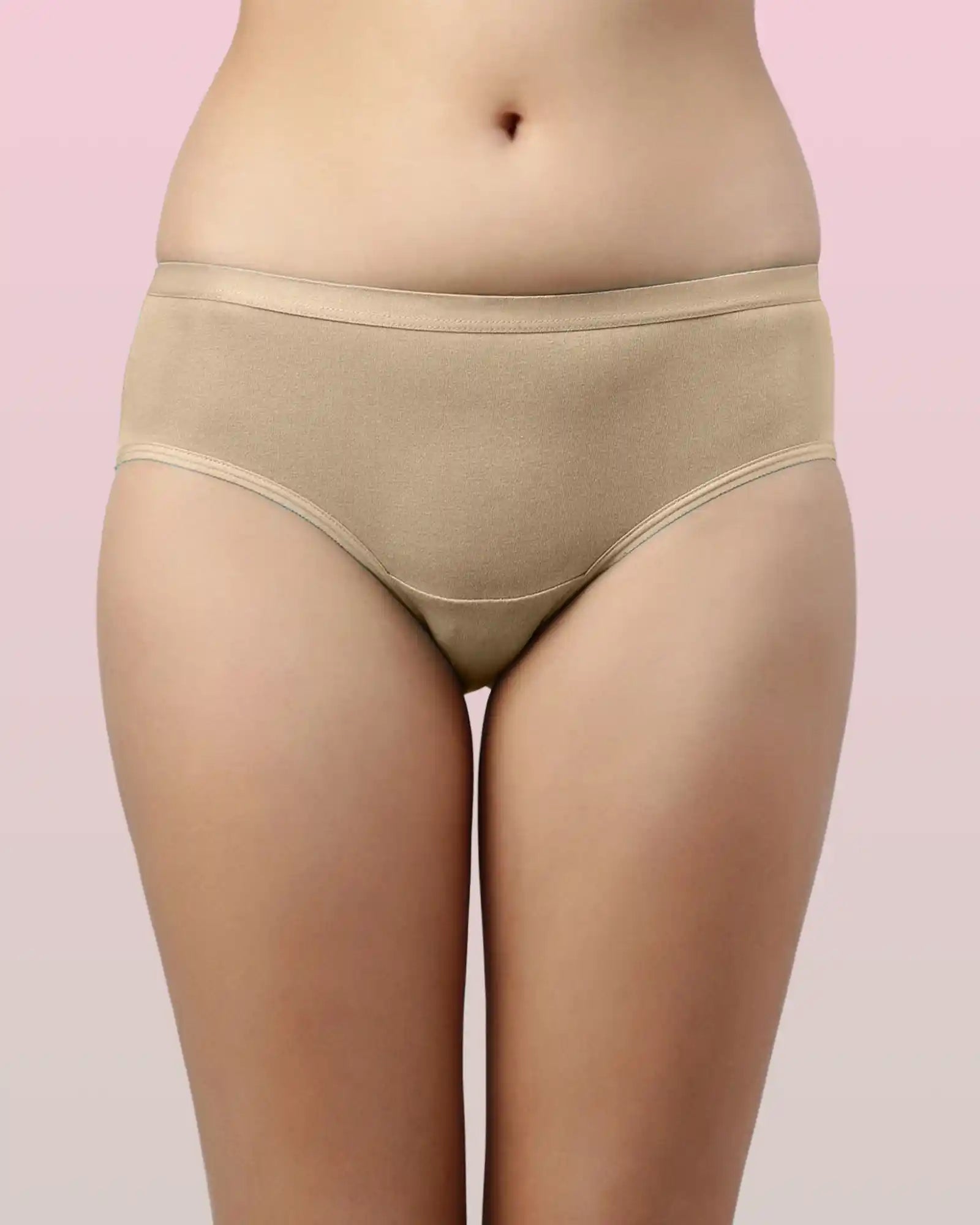 Komli High Coverage Cotton Spandex Hipster Panty with Stay-Fresh Treatment (Pack of 6)