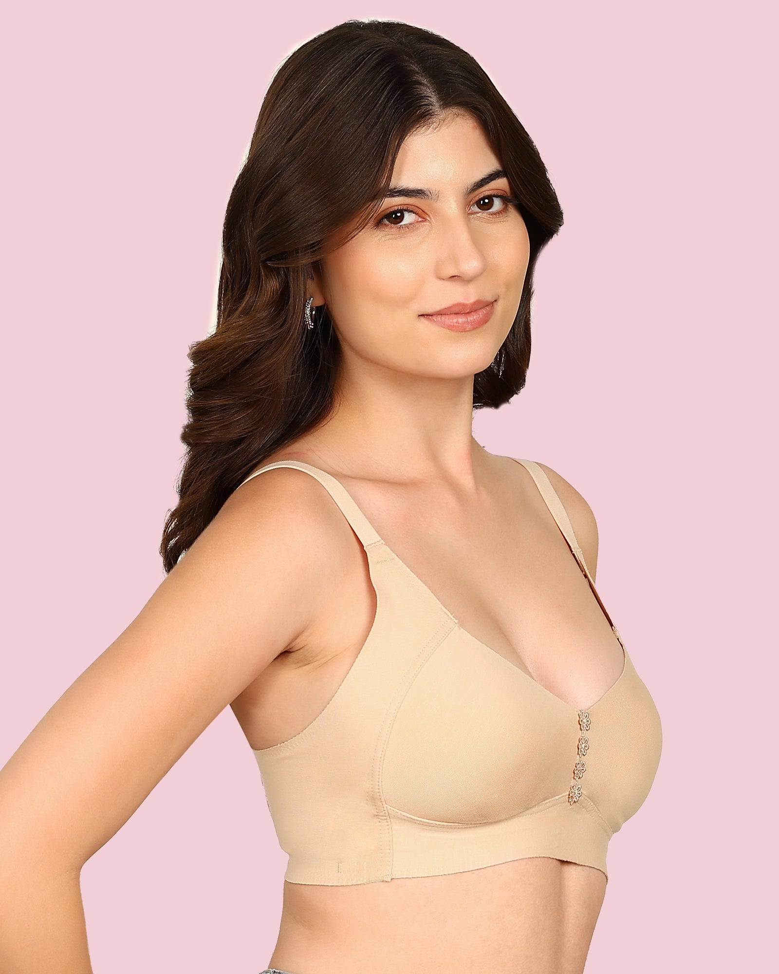 Komli M-Frame Non-Padded Cotton Bonded Seamless Minimiser (KB-9303-SKIN)