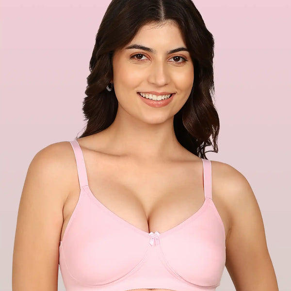 Komli Bonded Breathable Cotton Full Coverage Non-Padded Bra (KB-352-PLUM)