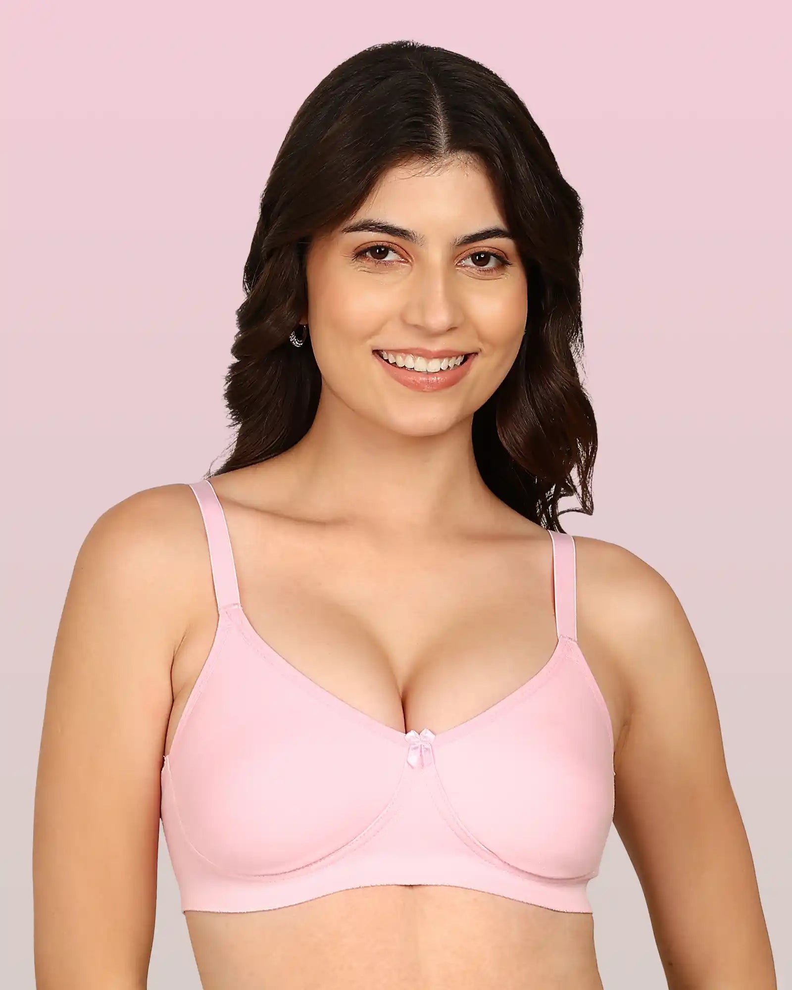 Komli Bonded Breathable Cotton Full Coverage Non-Padded Bra (KB-352-PLUM)