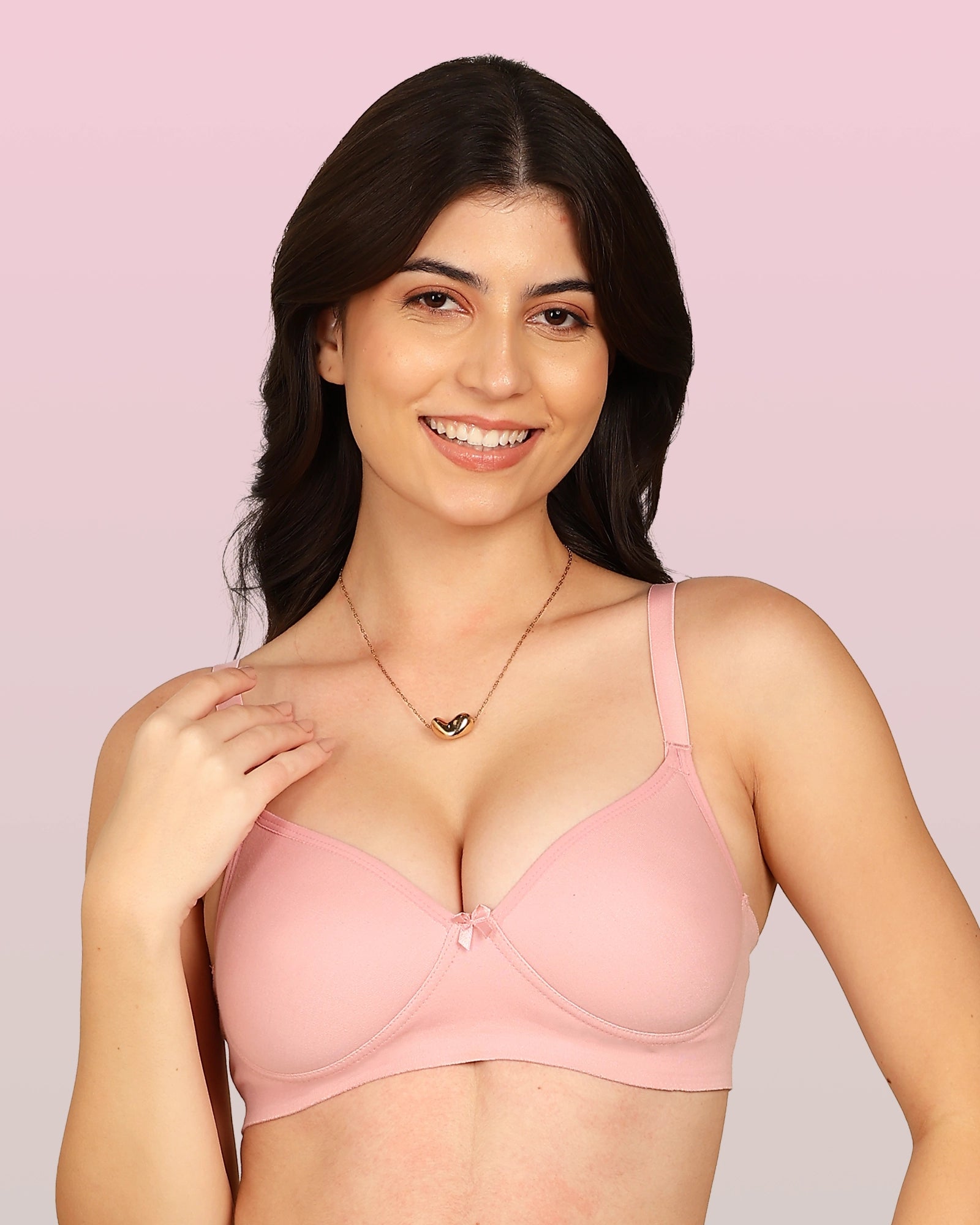 Komli Bonded Breathable Cotton Full Coverage Padded Bra (KB-1013-PLUM)