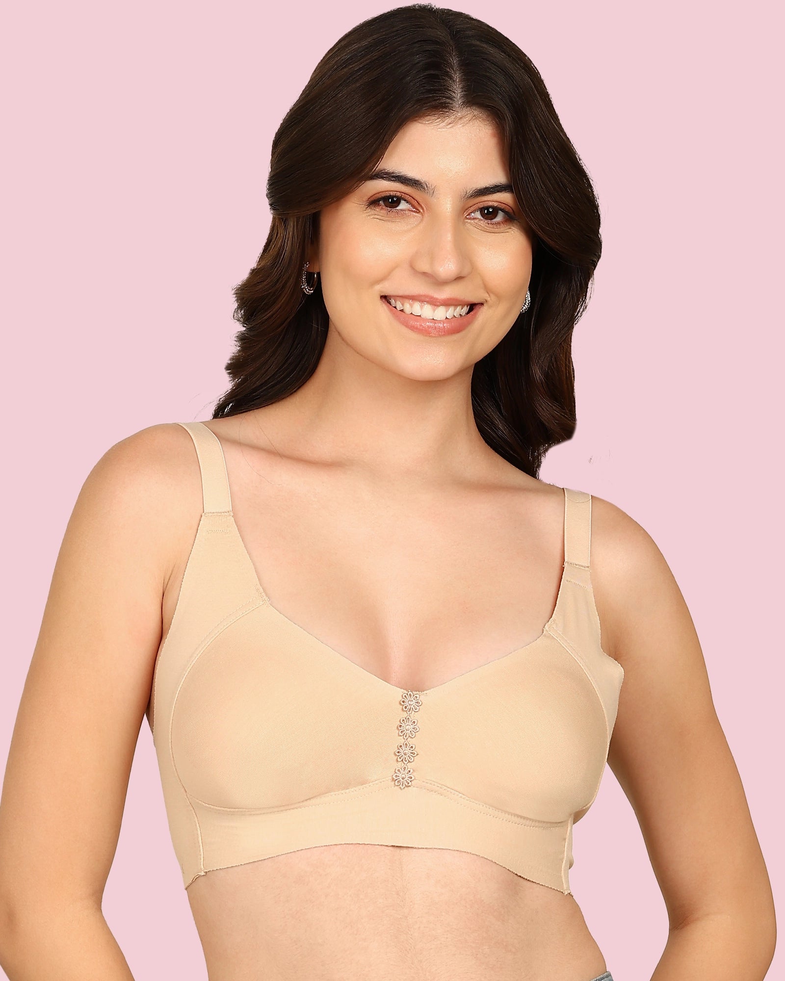 Komli M-Frame Non-Padded Cotton Bonded Seamless Minimiser (KB-9303-SKIN)