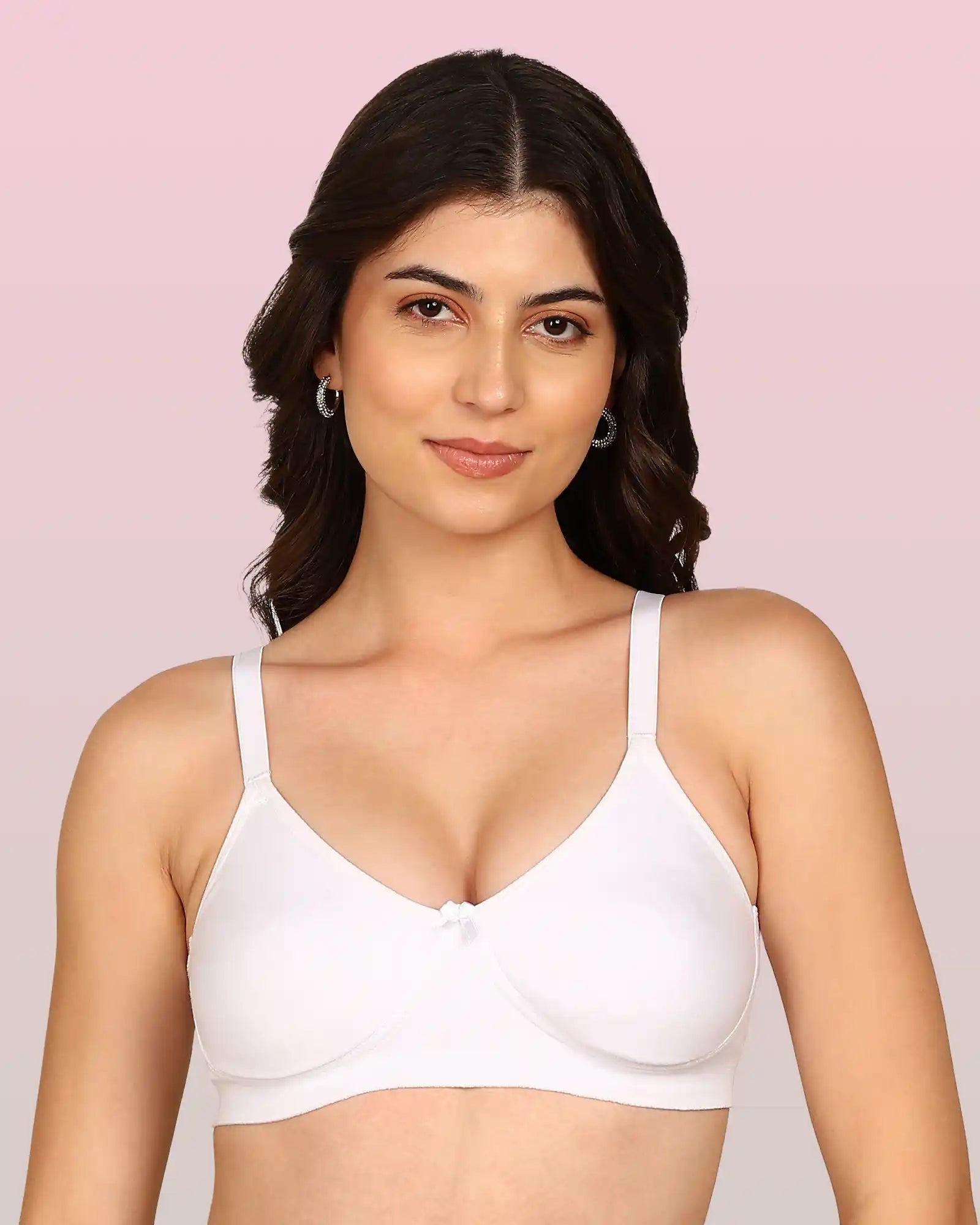 Komli Bonded Breathable Cotton Full Coverage Non-Padded Bra (KB-352-WHITE)