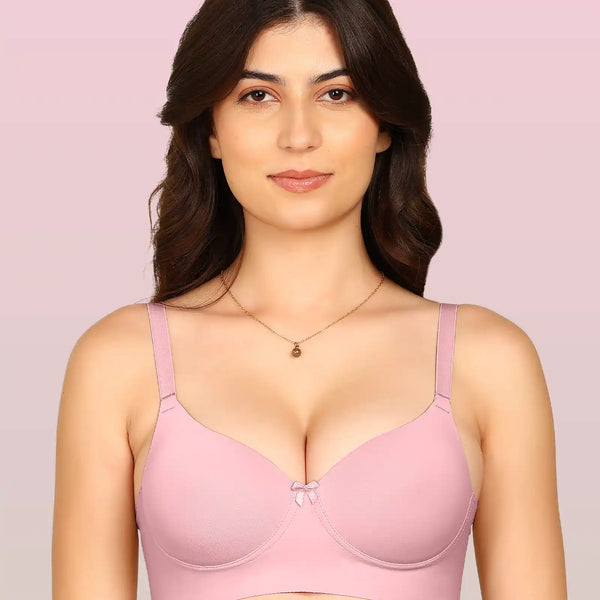 Komli Bonded Polyamide Push-Up 3/4 Coverage Bra (Level 3 Padding (KB-5301-PLUM)