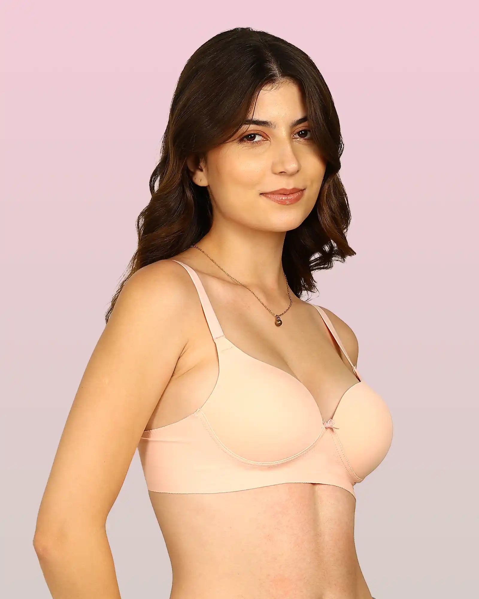 Komli Bonded Polyamide Push-Up 3/4 Coverage Maximiser Bra (Level 2 Padding) (KB-5107) (Pack of 2)